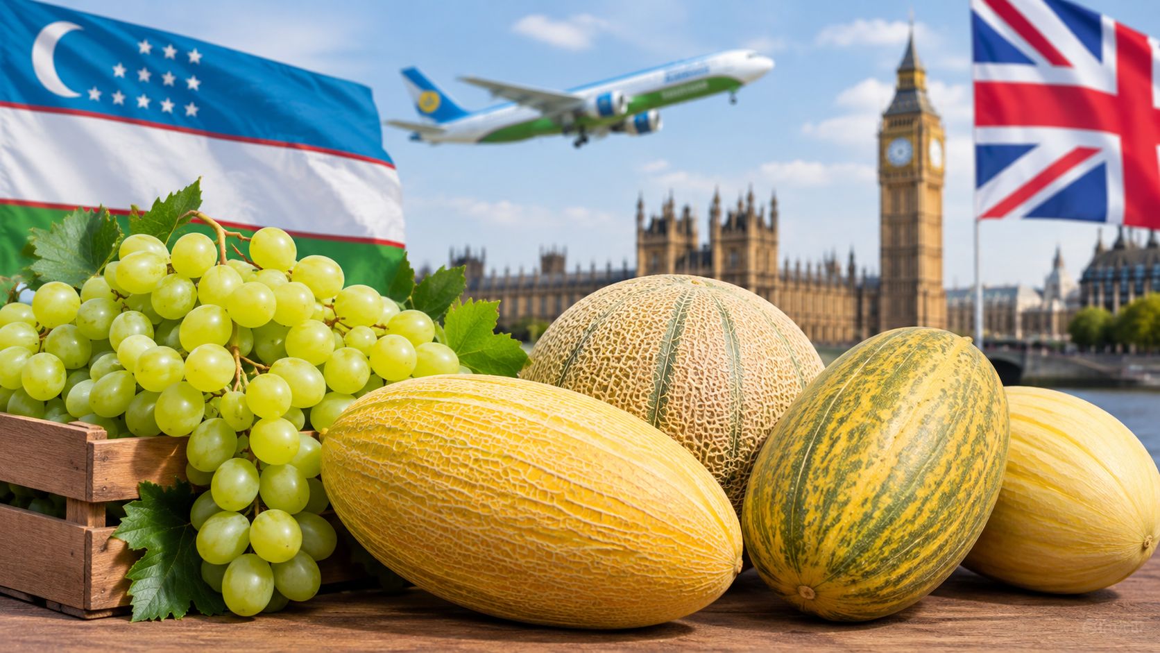 Usbekistan liefert neue Trauben- und Melonenpartien nach Großbritannien