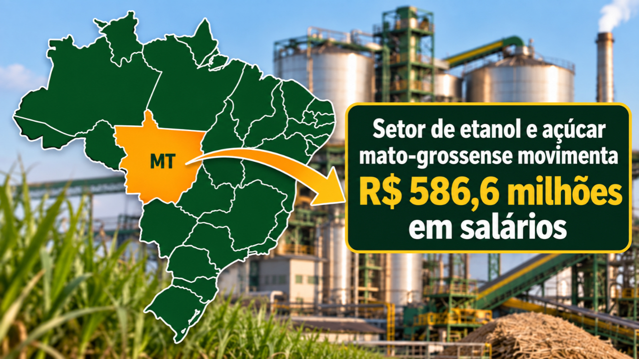 La bioenergía de Mato Grosso sostiene 10.760 empleos directos e inversiones por R$6.800 millones